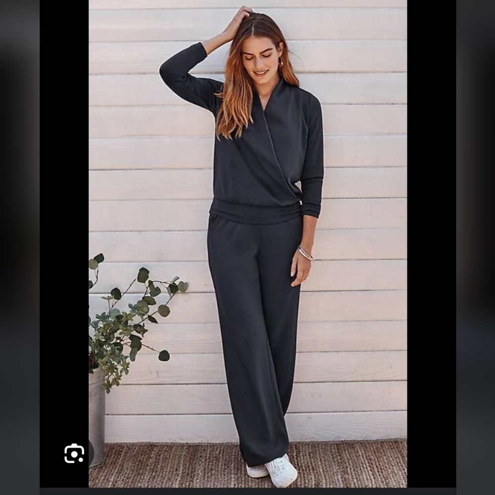 J Jill Sueded knit pull on pants india ink 2X